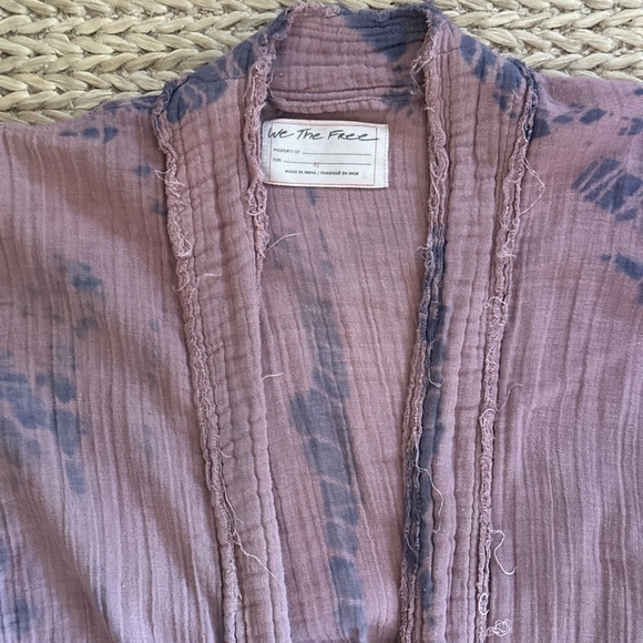 free people we the free tie dye kimono / shirt - Picture 2 of 6